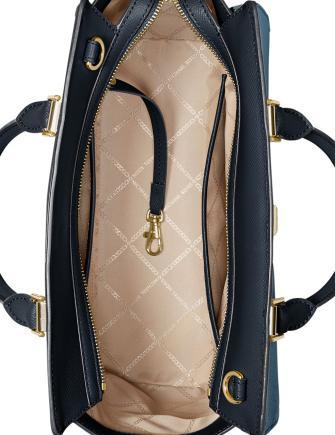 Michael michael kors sylvia tricolor crossgrain sales leather top zip satchel