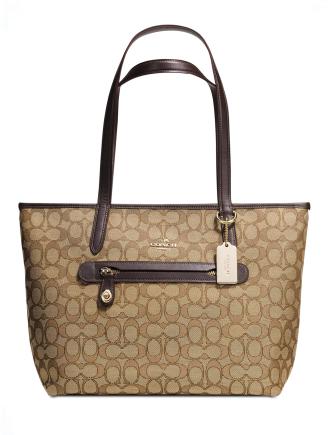 Coach Taylor Tote in Signature Jacquard Brixton Baker