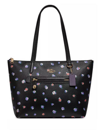 Coach taylor 2025 rose print tote