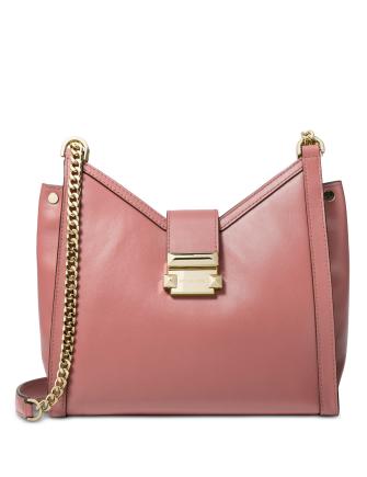 Michael Kors Outlet: Michael bag in grained leather - Cherry