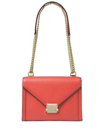 Michael kors whitney polished leather shoulder bag store