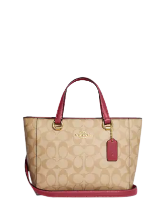新品 コーチ COACH ショルダーバッグ ALICE SATCHEL ブラウン/ブラック Coach Alice Satchel Bag In Signature Canvas in Gold/ Brown Black