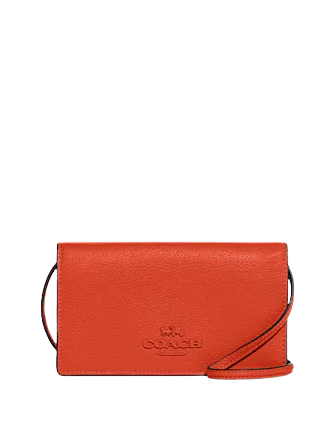 Coach f30256 foldover crossbody discount clutch