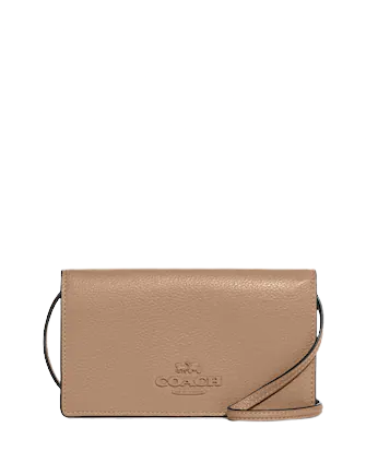 yuri様⭐直輸入⭐COACH⭐クラッチハンドバッグ ストロー ベージュ スマホ Coach Anna Foldover Crossbody Clutch | Brixton Baker
