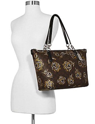 Coach Ava Tote in Signature Canvas With Tulip Print