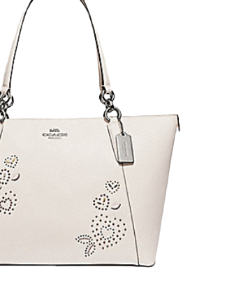 Coach Ava Tote With Heart Bandana Rivets