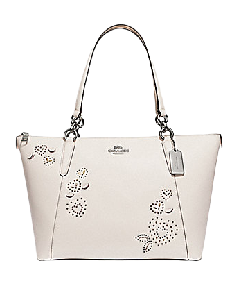 Coach Ava Tote With Heart Bandana Rivets
