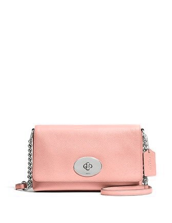 Coach Hot Pink Pebble Leather Crossbody Bag