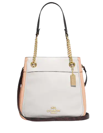 Cammie chain tote in colorblock Clearance