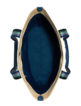 Coach Canvas Tote With Rainbow Horse and Carriage Logo