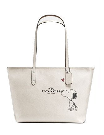 Coach X Peanuts Snoopy City Zip Tote