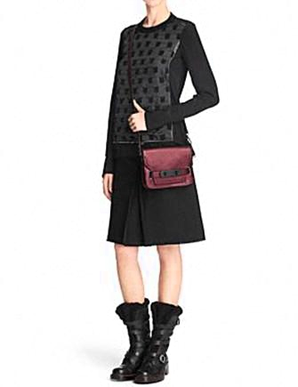 Coach Metallic Pebble Leather Swagger Small Shoulder Bag