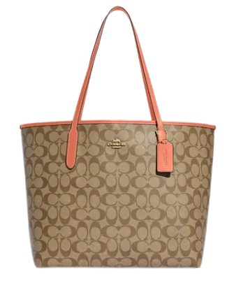 Coach city zip tote in signature canvas sales