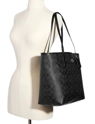 バッグ Coach Tote Bag Signature Canvas Black Coach City Tote in Signature Canvas | Brixton Baker