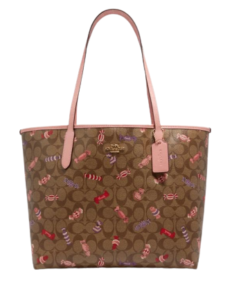 Coach City Tote in Signature Canvas with Candy Print