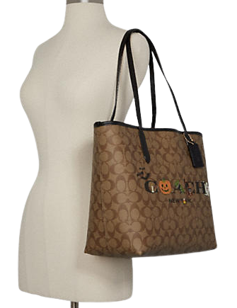 Coach City Tote In Signature Canvas With Halloween | Brixton