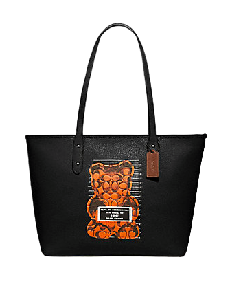 Coach City Zip Tote With Vandal Gummy Bear Brixton Baker