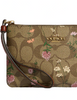 Coach Corner Zip Wristlet In Signature Canvas With Wildflower Print