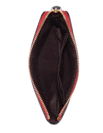 Coach Corner Zip Wristlet With Leopard Print