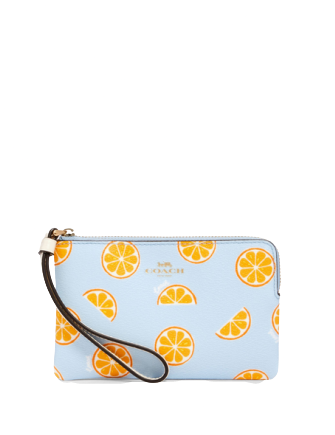 Coach hot sale wristlet blue