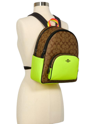 coach court backpack in colorblock signature canvas Coach Court Backpack In Colorblock Signature Canvas