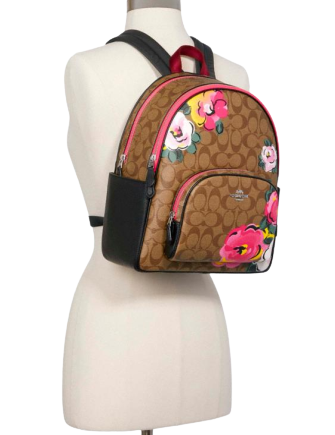 Coach backpack rose print top
