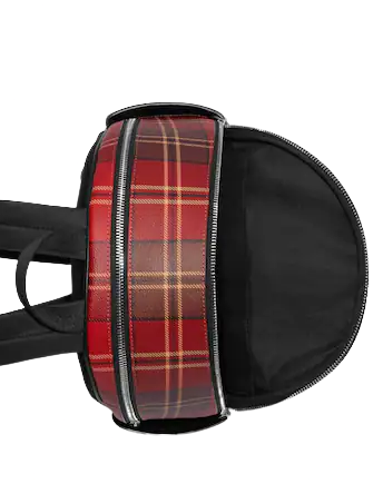 Coach Court Backpack With Tartan Plaid Print