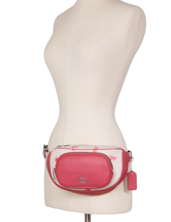 Coach pink top belt bag