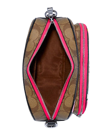 Coach Court Crossbody In Signature Canvas With Vintage Rose Print