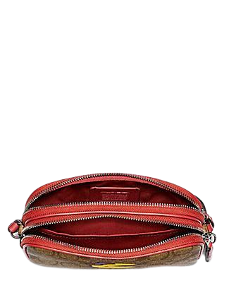 Coach Crossbody Pouch in Signature Canvas with Ms Pack Man