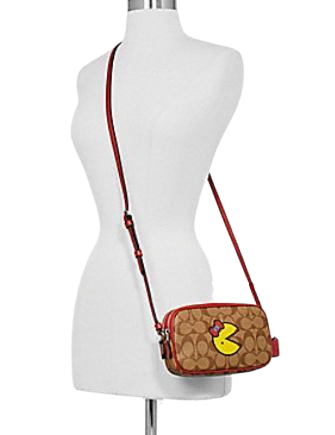 Coach Crossbody Pouch in Signature Canvas with Ms Pack Man