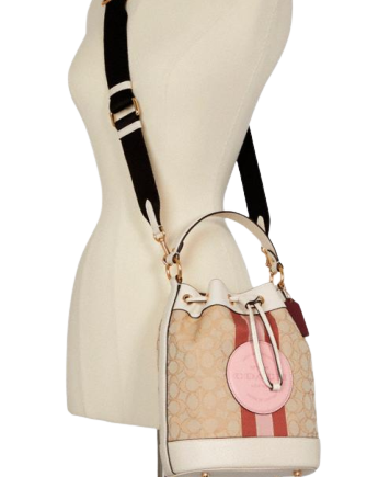 Coach Dempsey Drawstring Bucket Bag In Signature Jacquard With Coach Dempsey Drawstring Bucket Bag In Signature Jacquard With