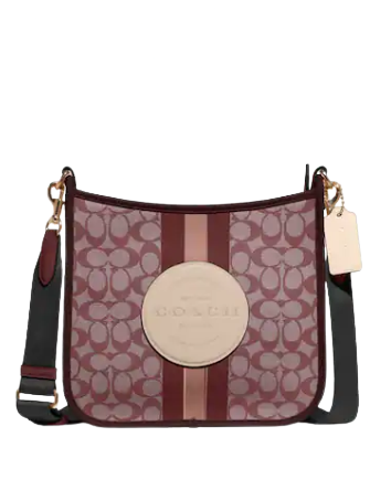 Zip shoulder bag in signature jacquard sales