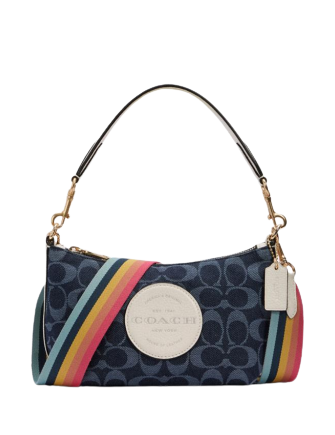 Coach Dempsey Shoulder Bag In Signature Jacquard With Patch Coach Dempsey Shoulder Bag In Signature Jacquard With Patch