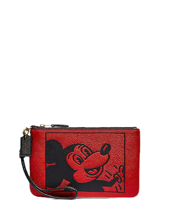 Coach Disney Mickey Mouse X Keith Haring Small Wristlet