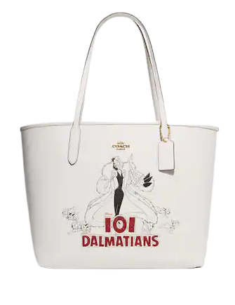 Coach Disney Cruella 101 Dalmations Motif City Tote Bag
