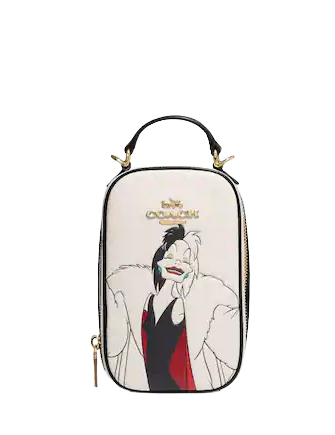 coach disney backpack white Coach Disney X Coach Eva Phone Crossbody With Cruella Motif