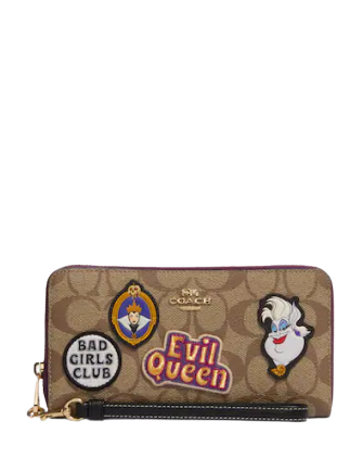 Coach Disney X Coach Long Zip Around Wallet In Signature Canvas