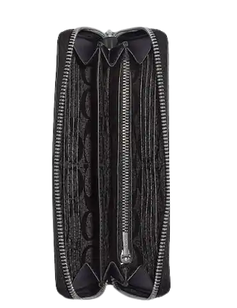 Coach Disney X Coach Long Zip Around Wallet With Signature Canvas Interior And A Lovely Mess Motif