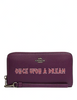 Coach Disney X Coach Long Zip Around Wallet With Signature Canvas Interior And Once Upon A Dream Motif