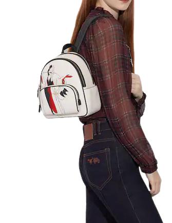 Coach Disney X Coach Mini Court Backpack With Cruella Motif Coach Disney X Coach Mini Court Backpack With Cruella Motif