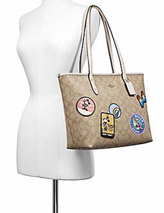 Coach Disney X Minnie Signature Patches City Zip Tote Coach Disney X Minnie Signature Patches City Zip Tote