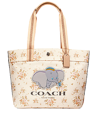Coach Disney X Tote With Rose Bouquet Print and Dumbo | Brixton Baker Coach Disney X Tote With Rose Bouquet Print and Dumbo | Brixton Baker