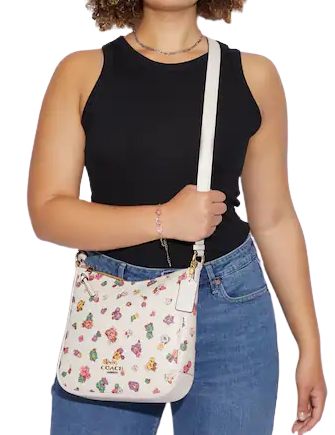 File bag with coach print hotsell