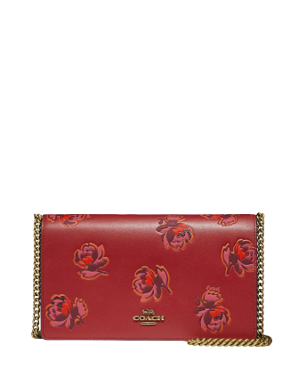 Coach Floral Print Callie Leather Crossbody Brixton Baker