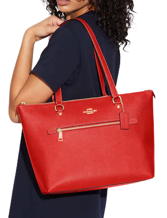 Coach Bags | Coach Gallery Tote Im/Miami Red | Color: Gold/Red | Size: Large | 1000bags's Closet