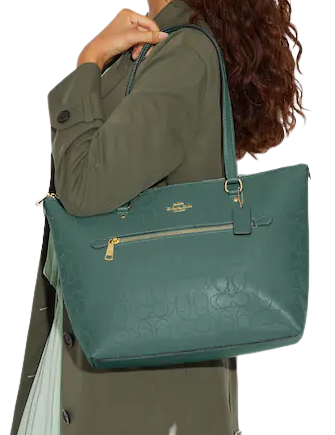 Coach gallery tote green Clearance