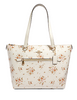 Coach Gallery Tote With Rose Bouquet Print