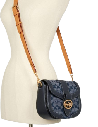 Saddle bag charm in signature chambray hotsell