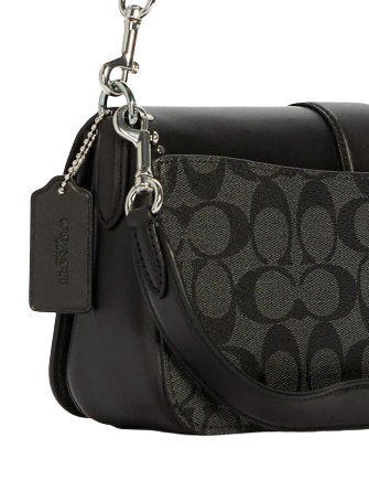 Coach Georgie Shoulder Bag In Colorblock Signature Canvas With Rivets Brixton Baker